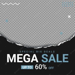 Mega deals sale banner background