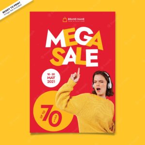 Mega sale flyer template