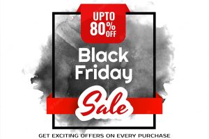 Modern black friday sale watercolor background