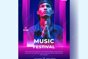 Modern flyer template music festival