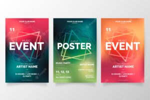 Modern music event poster collection