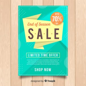 Modern sale flyer template with abstract design