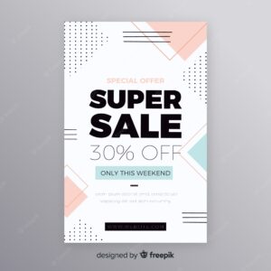 Modern sale flyer template