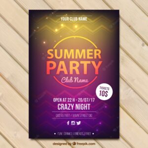 Modern summer party brochure