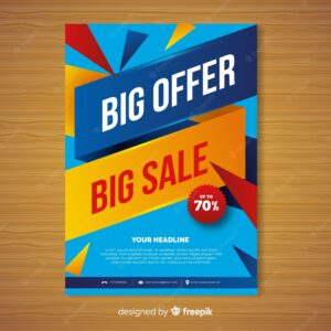 Modern super sale flyer template