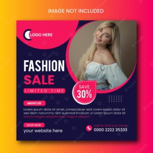 New season fashion sale all social media banner and post template design 2023