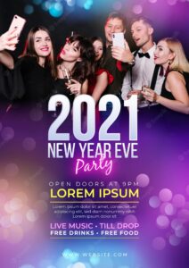 New year party poster template