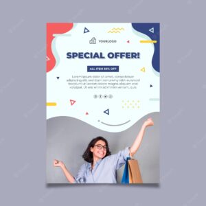 Online shopping flyer template