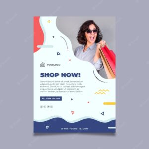 Online shopping poster template