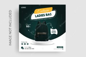 A pack of ladies bag advertises a product called the exclusive ladies bag.