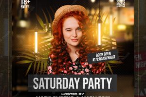 Party event social media template