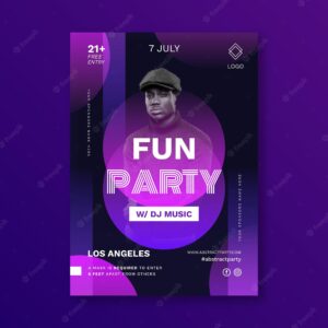 Party vertical poster template
