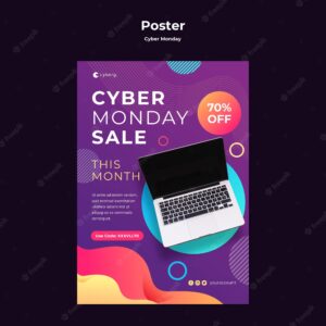 Poster cyber monday template