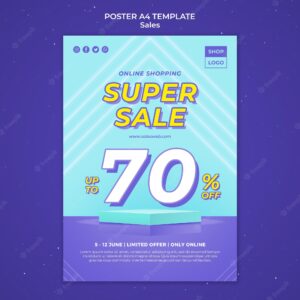 Poster template for super sale