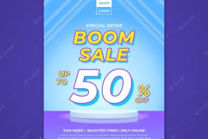 Poster template for super sale