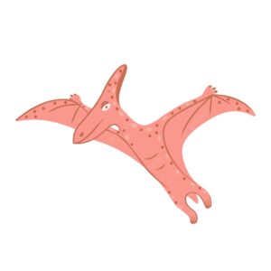 Pterodactyl dinosaurs hand drawn illustration