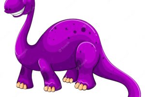 Purple dinosaur standing alone