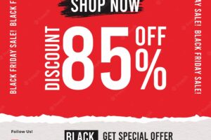 Shop now black friday sale special offer design template