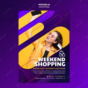 Shopping concept poster template