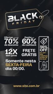 Social media stories black friday only this friday