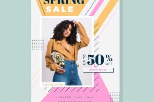 Spring sale flyer template