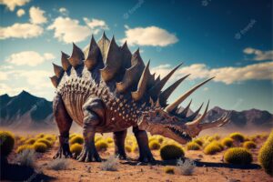 Stegosaurus dinosaur ancient herbivore dinosaur extinct animal generative ai
