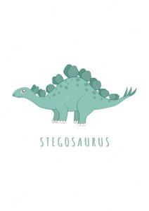 Stegosaurus for poster in nursery