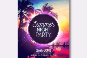 Summer party flyer template
