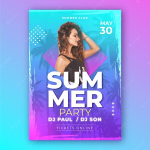Summer party poster theme