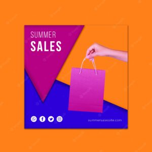 Summer sales cover template