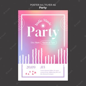 Themed party poster template