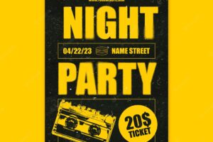 Themed party poster template
