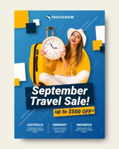 Travel sale flyer template