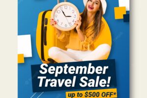 Travel sale flyer template