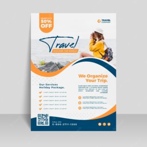 Travel sale flyer template