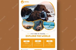 Travel tour flyer  template