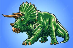 Triceratop dinosaur character design