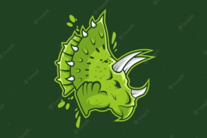 Triceratops green head