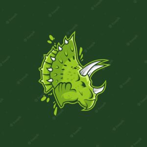 Triceratops green head