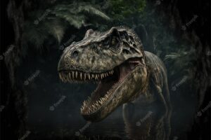Tyrannosaurus rex dinosaur ancient carnivore dinosaur extinct animal generative ai