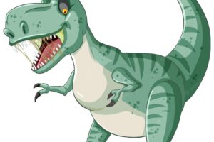 Tyrannosaurus rex dinosaur cartoon character
