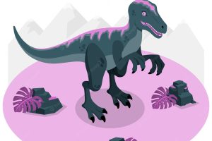 Velociraptor dinosaur concept illustration