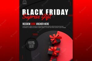 Vertical poster for black friday sale
