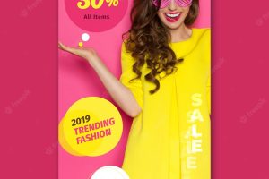 Woman fashion sale social media banner